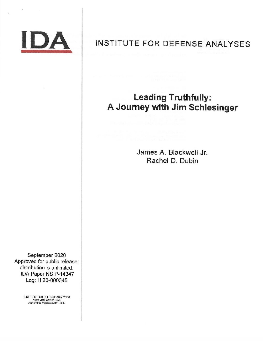  download Leading Truthfully: A Journey with Jim Schlesinger